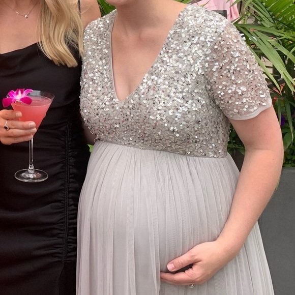 Black Tie Maternity Dress - Picture 2 of 3